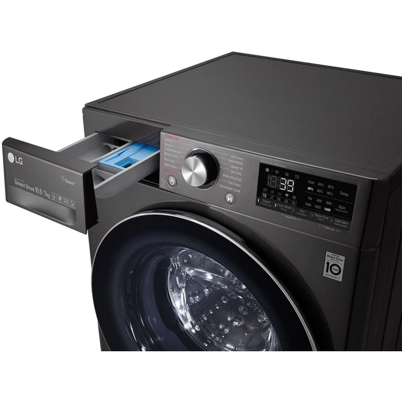 LG WDV9142BRP Black Washing Machine