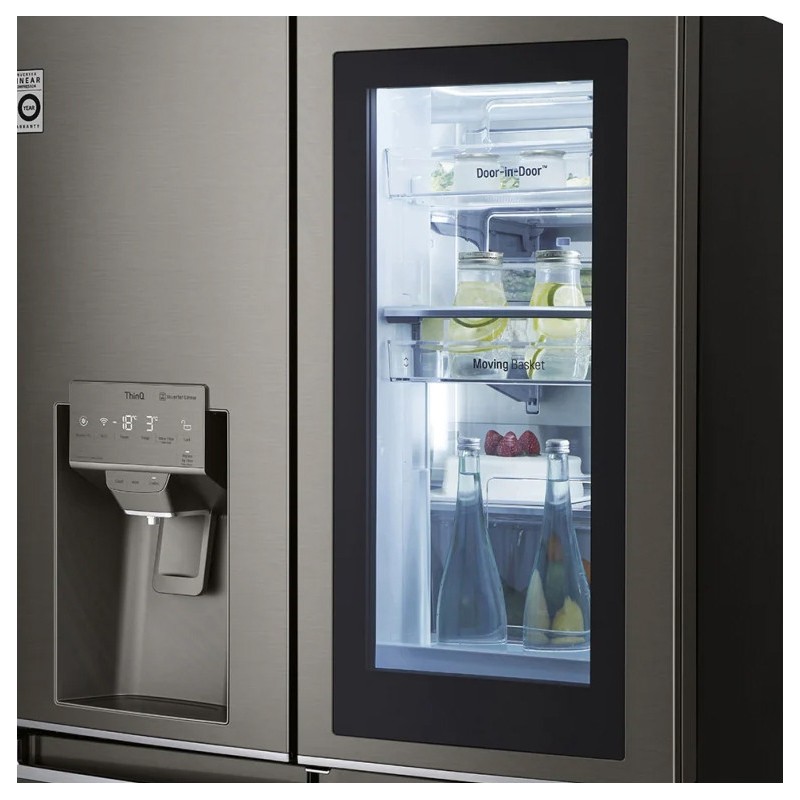 قابلیت InstaView در LG GR-X24FMKBL Refrigerator Freezer