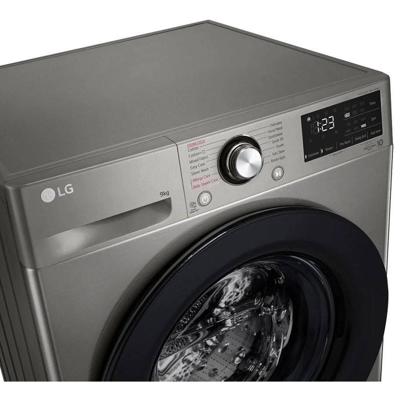 Washing Machine LG F4R3VYG6P Platinum Silver