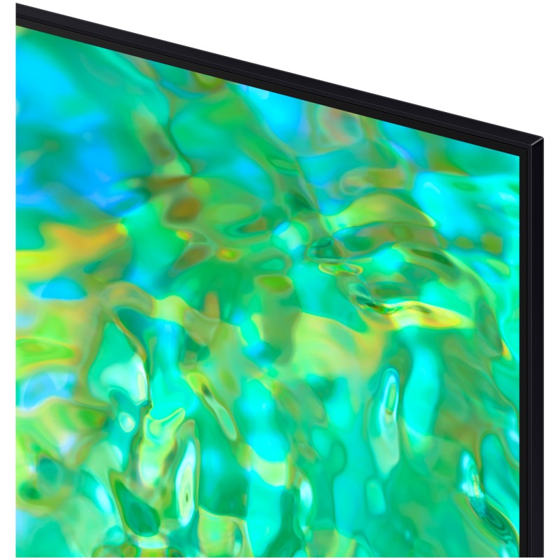 حاشیه و قاب مشکی رنگ اطراف صفحه نمایش تلویزیون Samsung 50CU8000 مونتاژ اسلواکی (سفارش ویتنام و چین)