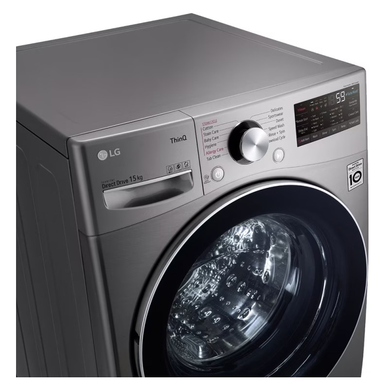 Washing Machine LG F0L9DYP2S Platinum Silver
