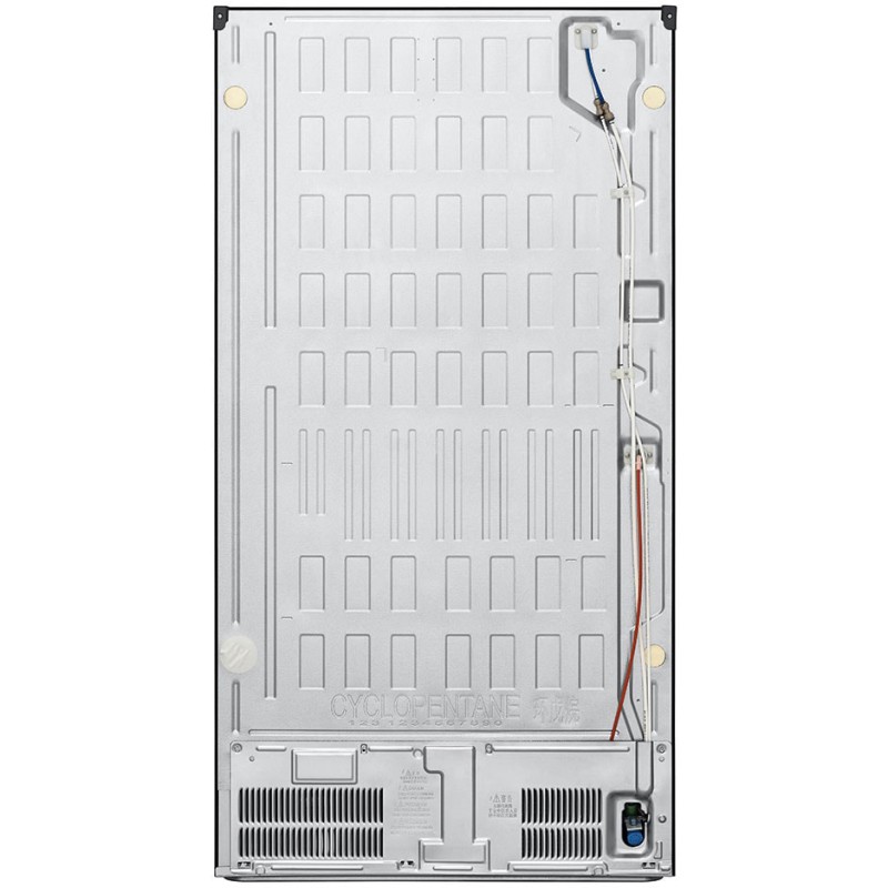 نمای پشت یخچال فریزر چهار درب ال جی GR-X39FFLRL با ظرفیت 847 لیتر رنگ نقره ای