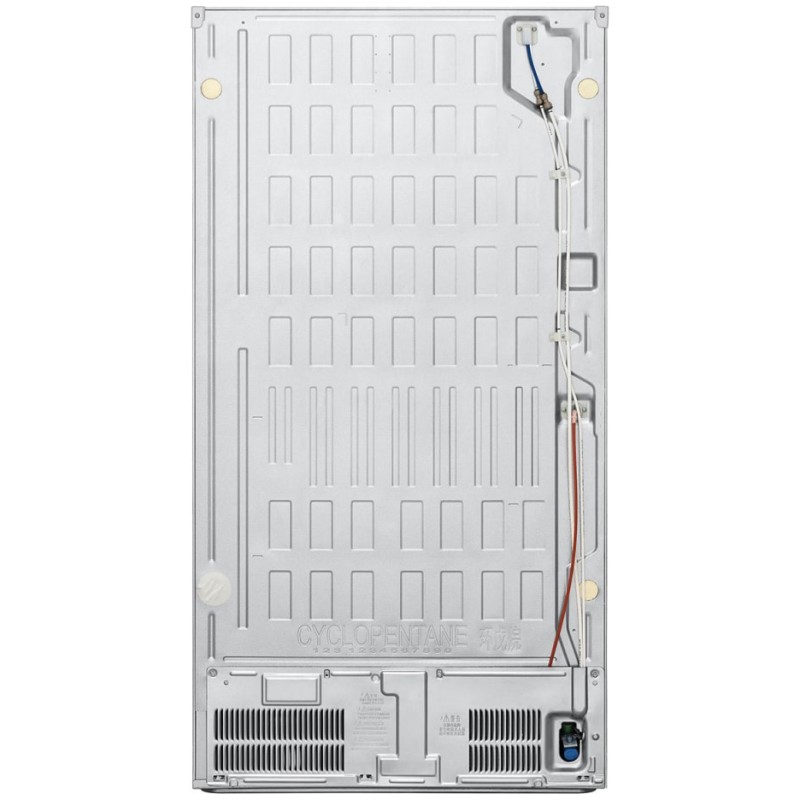 طراحی و نمای پشت یخچال فریزر  GR-X39FFQRL از نمای پهلو رنگ سفید