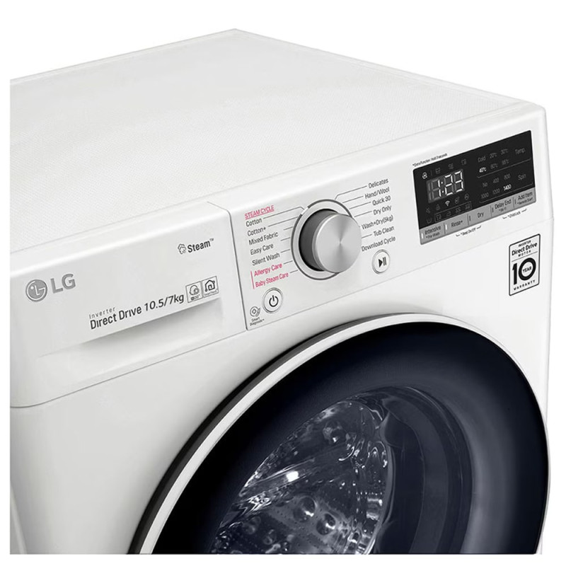 ماشین لباسشویی و خشک کن LG F4V5RGP0W White