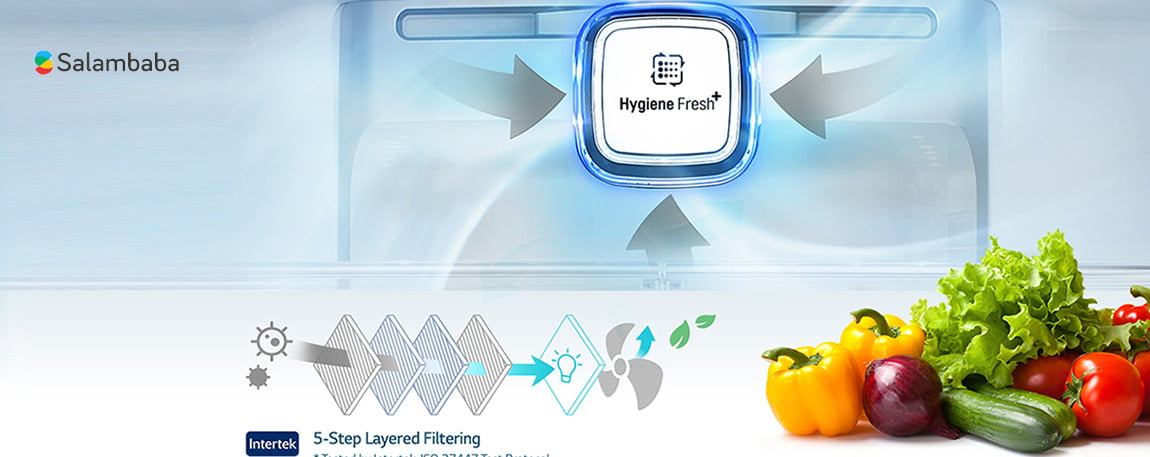 فیلتر بهداشتی™+ Hygiene FRESH در یخچال ال جی j34