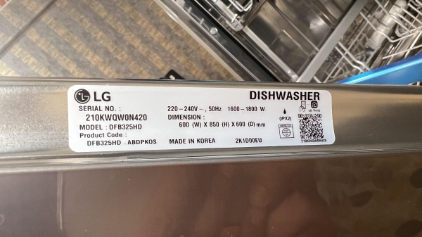 لیبل ماشین ظرفشویی ال جی DFB325HD